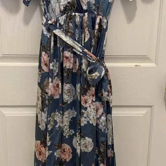Baltic Born Birdie Blue Blush Floral Maxi Dress - Picture 2 of 9